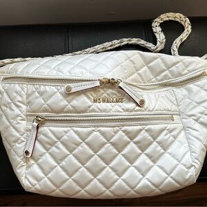 MZ Wallace Crossbody Sling Bag Pearl Metallic